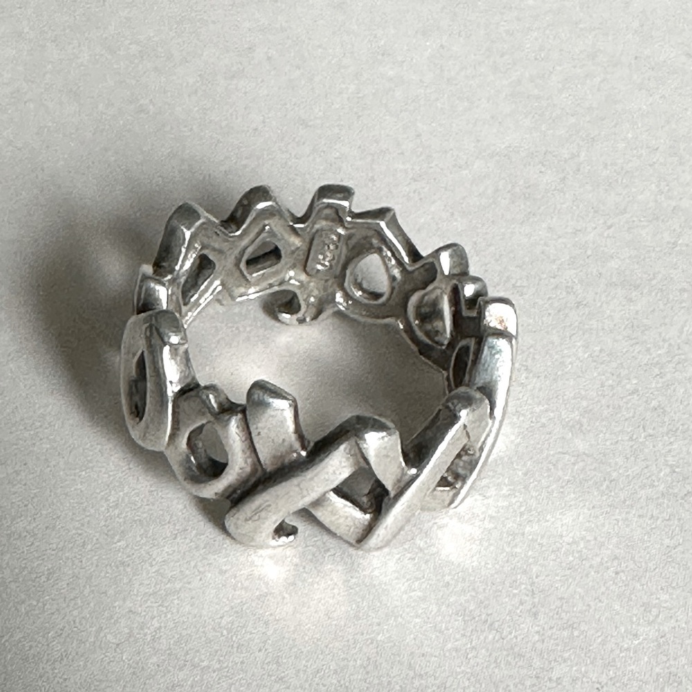 Tiffany & Co. Vintage Paloma Picasso Hugs & Kisses Sterling 925 Ring Size 7-7.5